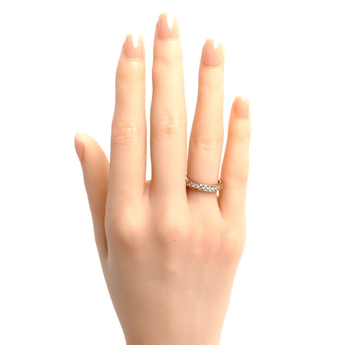 K18PG ピンクゴールド フルエタニティ リング・指輪 ダイヤモンド1.00ct 10号 3.2g レディース【中古】【美品】