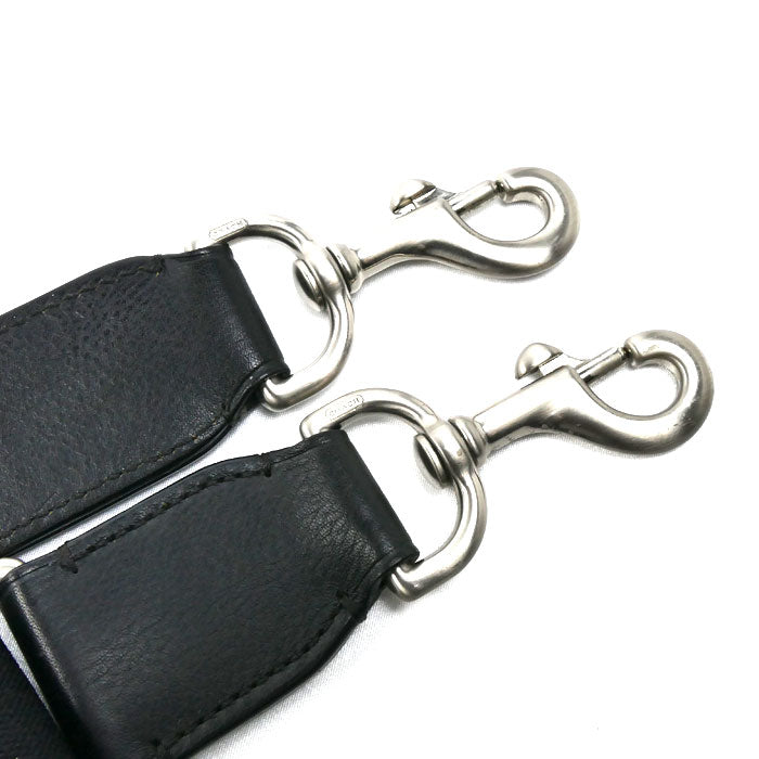 COACH コーチ ヘリテージ ウェブレザーフォルドオーバー 2Wayショルダーバッグ ブラック F70558 メンズ【中古】