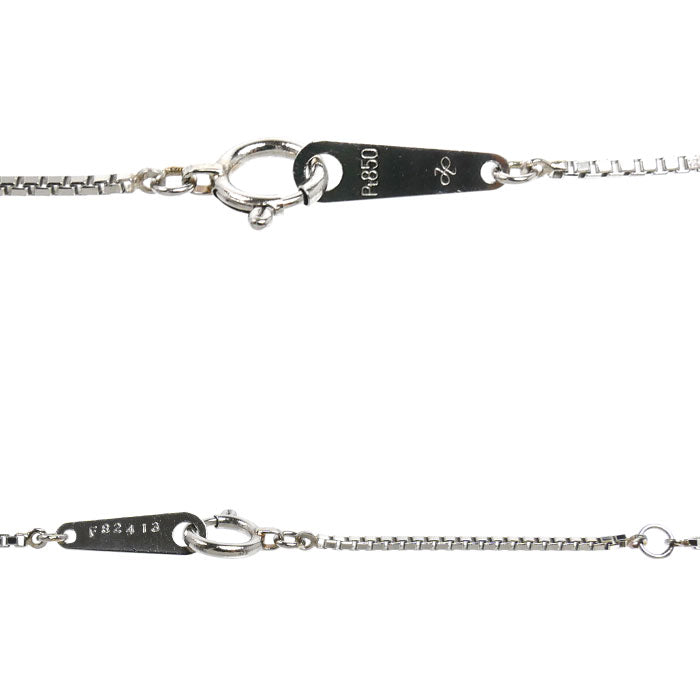 Pt850プラチナ ネックレス ベネチアン ダイヤモンド0.19ct 5.8g 42cm レディース【中古】