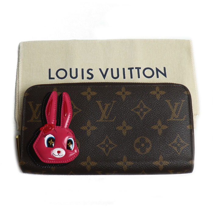LOUIS VUITTON ルイ・ヴィトン アニモグラム ジッピーウォレット 長財布 ラウンドファスナー モノグラム ブラウン マルチ M83689 ICチップ レディース【中古】