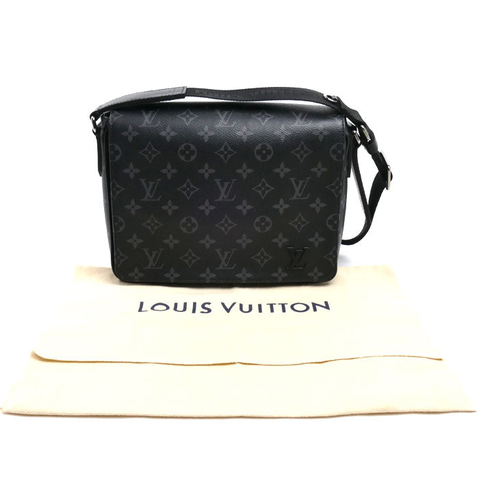LOUIS VUITTON ルイ・ヴィトン ディストリクトPM NV3 ショルダーバッグ モノグラムエクリプス ブラック M46255 IC メンズ【中古】【美品】