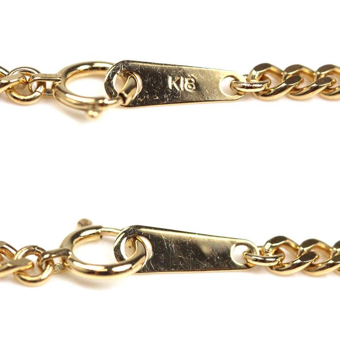 K18YG イエローゴールド ネックレス 喜平2面カット 15.2g 50cm ユニセックス【中古】