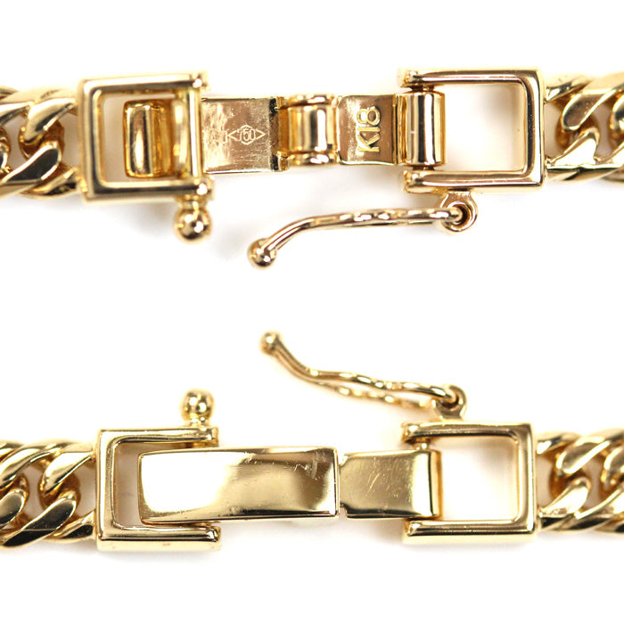 K18YG イエローゴールド ネックレス 喜平6面Wカット 30.5g 50cm メンズ【中古】