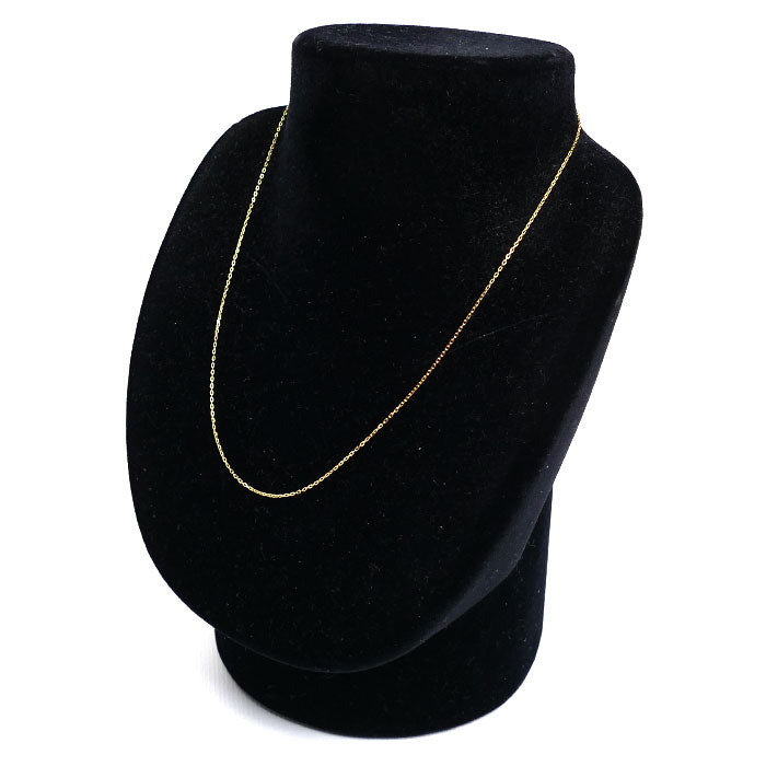 K18YG イエローゴールド ネックレス 小豆 1.4g 40cm レディース【中古】