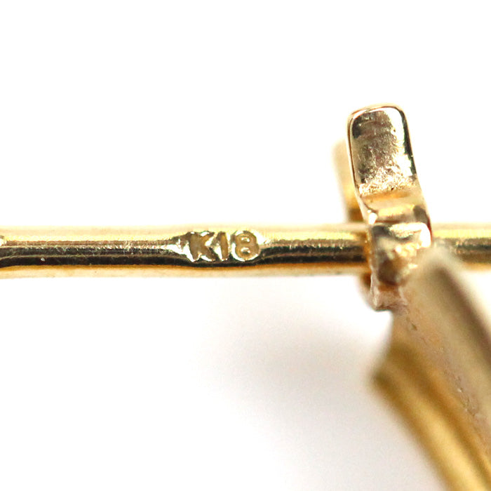 K18YG イエローゴールド ピアス 1.2g レディース【中古】