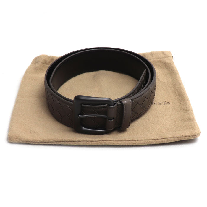 BOTTEGAVENETA ボッテガヴェネタ イントレチャート 85cm ベルト グレージュ メンズ【中古】