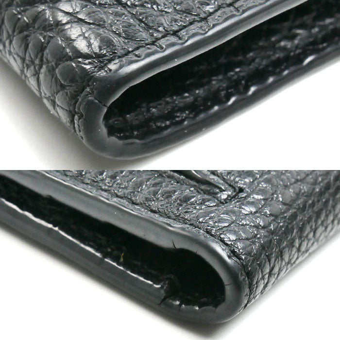 COACH コーチ スナップ カード ウォレット 二つ折り財布 ブラック CA020 QB/BK アウトレット メンズ【中古】