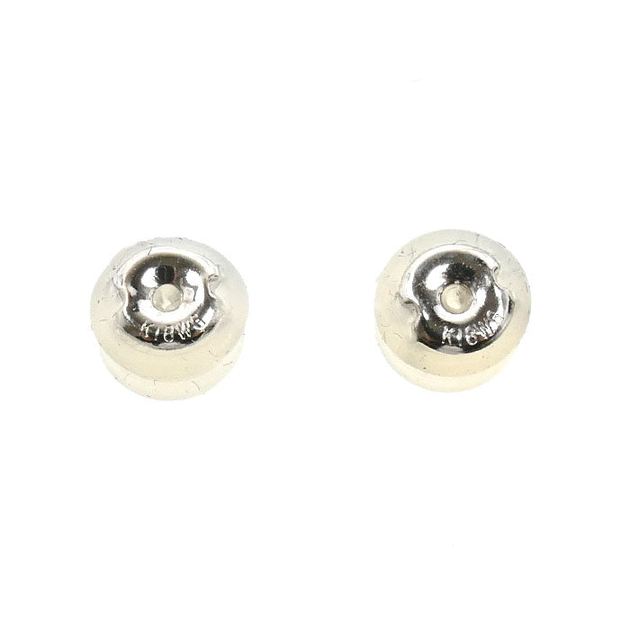 K18WG ホワイトゴールド ピアス ダイヤモンド0.15ct/0.15ct 2.0g ステーション レディース【中古】【美品】