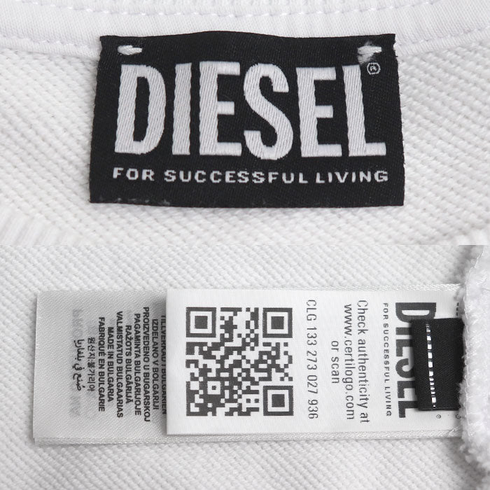 DIESEL ディーゼル スウェット プルオーバー スウェット ホワイト A15472-RIAJH L メンズ【中古】