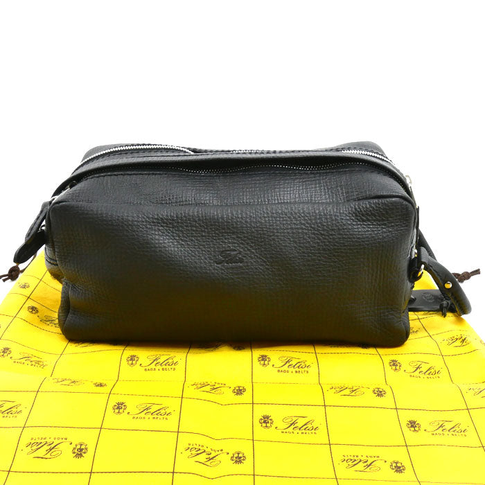 Felisi フェリージ ウニカ コレクション クラッチバッグ ブラック 1201/AP メンズ【中古】【美品】