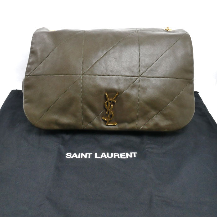 SAINT LAURENT サンローラン ジェイミー 4.3 ラージ ショルダーバッグ カーキ 742431 レディース【中古】