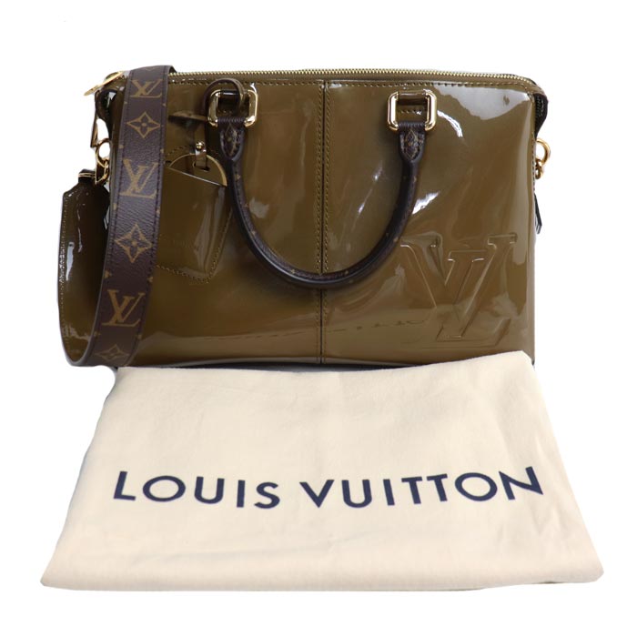 LOUIS VUITTON ルイ・ヴィトン トート ミロワール ショルダーバッグ ヴェルニ ヴェールブロンズ M54394 SN0128/IC レディース【中古】