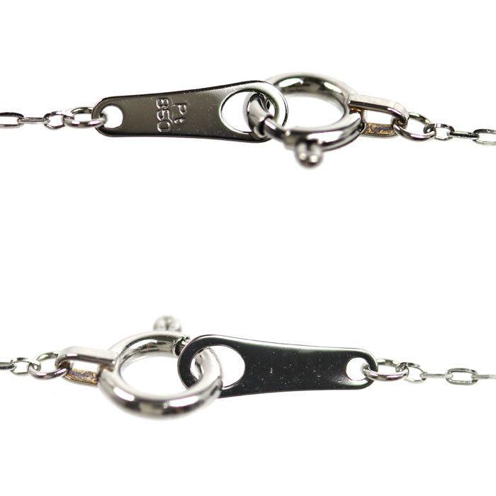 Pt900プラチナ Pt850プラチナ ネックレス ダイヤモンド0.40ct 1.9g 40cm レディース【中古】