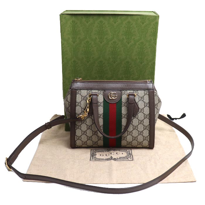 GUCCI グッチ オフィディア GG スモール トートバッグ 2Wayショルダーバッグ ブラウン ベージュ/エボニー 547551 K05NB 8745 レディース【中古】