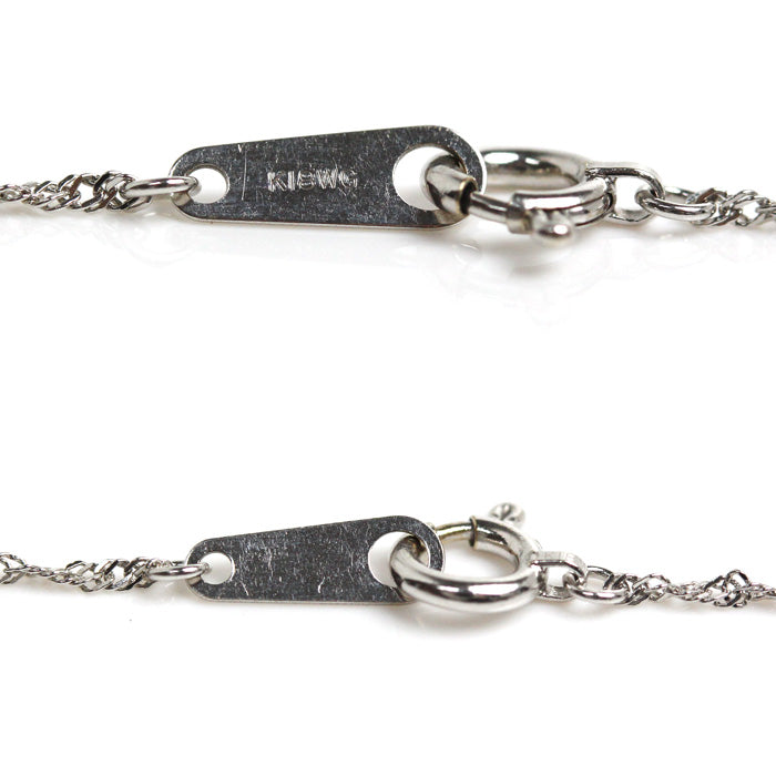 K18WG ホワイトゴールド 2Way ネックレス ルビー0.40ct ダイヤモンド0.08ct 2.7g 43cm レディース【中古】