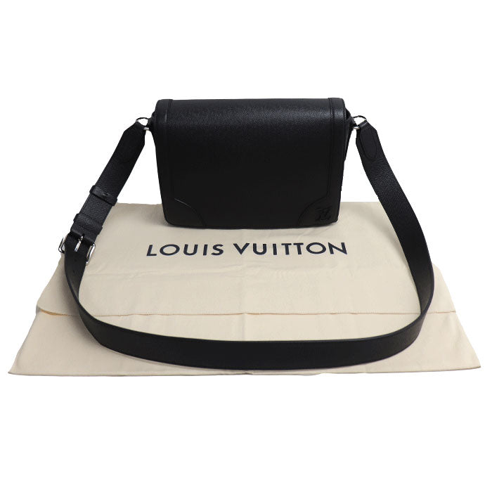 LOUIS VUITTON ルイ・ヴィトン ニュー・フラップ メッセンジャー ショルダーバッグ タイガ ブラック M30807 IC メンズ【中古】【美品】
