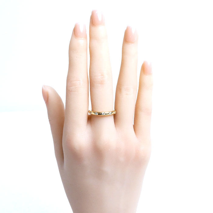 TIFFANY&Co. ティファニー K18YG イエローゴールド ビゼット リング・指輪 ダイヤモンド 10号 4.1g レディース【中古】【美品】