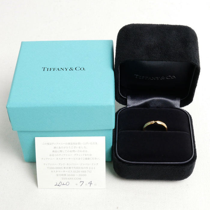 TIFFANY&Co. ティファニー K18PG ピンクゴールド ネスティング ナロー バンド リング・指輪 62984430 ダイヤモンド 8号 2.5g レディース【中古】