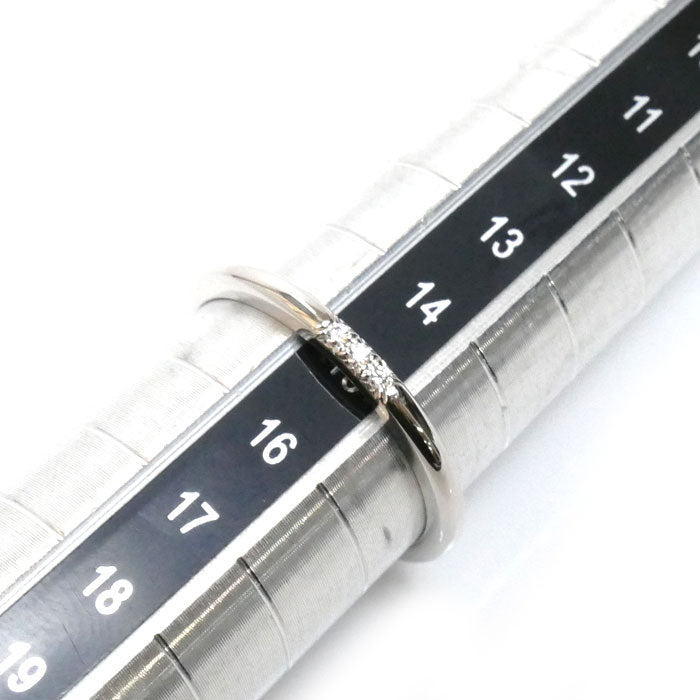 TIFFANY&Co. ティファニー Pt950プラチナ クラシックバンド 3Pダイヤ リング・指輪 ダイヤモンド 15号 3.6g レディース【中古】