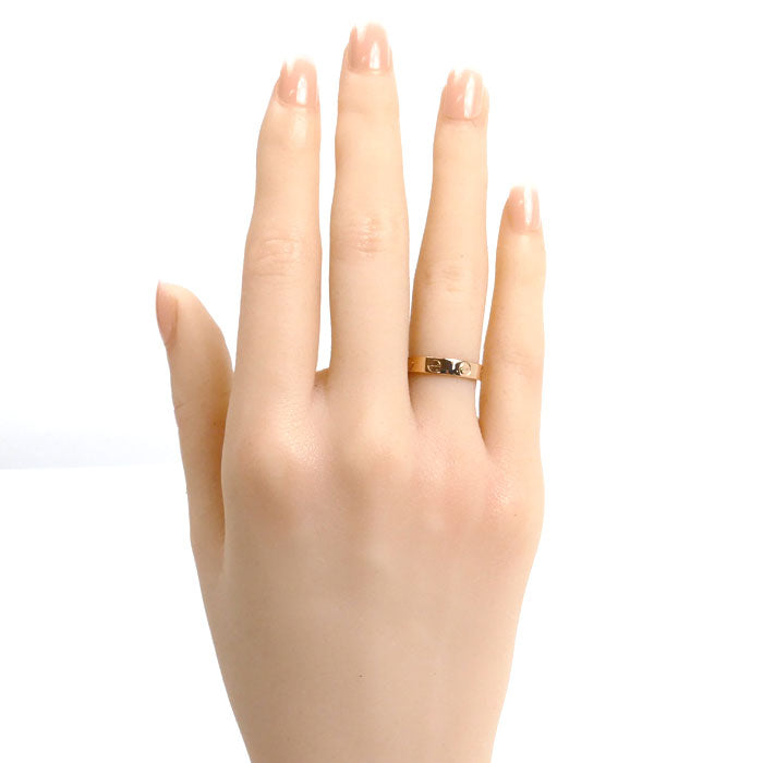 CARTIER カルティエ K18PG ピンクゴールド ミニラブ リング・指輪 8号 48 2.8g レディース【中古】【美品】