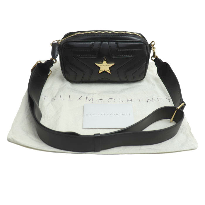 Stella McCartney ステラマッカートニー ベルトバッグ ステラスター ショルダーバッグ ブラック 529309 レディース【中古】