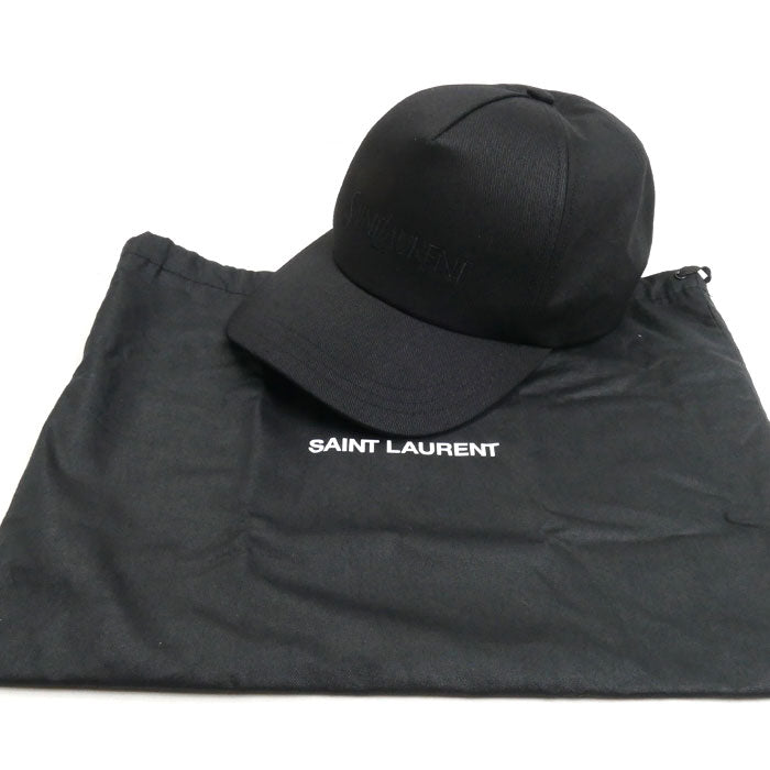 SAINT LAURENT サンローラン ベースボールキャップ キャップ ブラック 7780633YP191000
57 ユニセックス【中古】【美品】