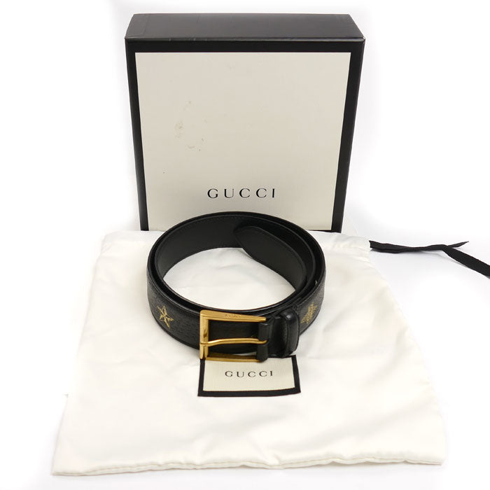 GUCCI グッチ ビー&スター ベルト 495125 90 メンズ【中古】【美品】