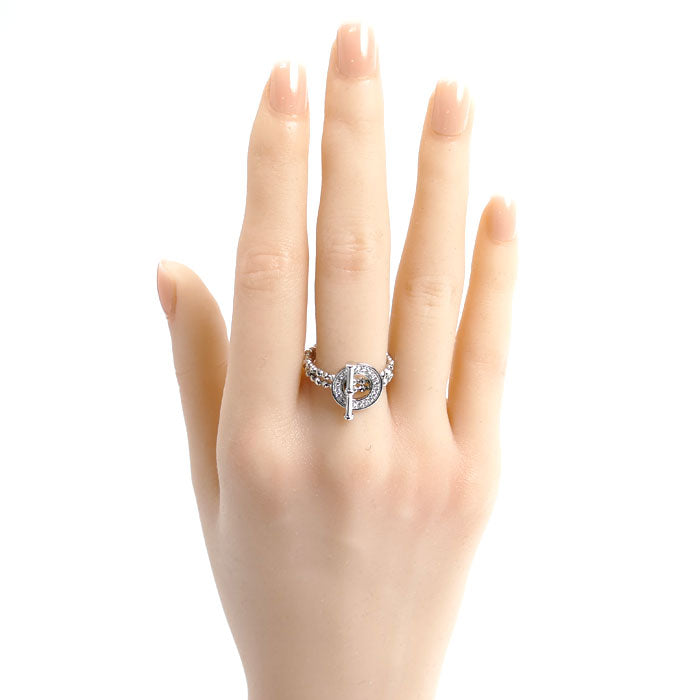 Pt950プラチナ リング・指輪 ダイヤモンド0.15ct 4.2g 14~18号 レディース【中古】【美品】