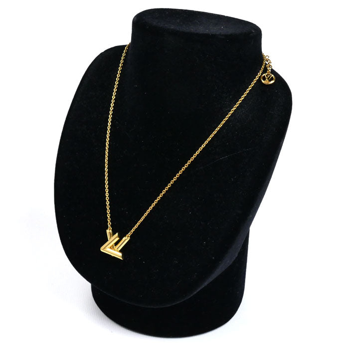 LOUIS VUITTON ルイ・ヴィトン LVロゴ GO-14 ネックレス M01729 LE5203 39~45.5cm レディース【中古】