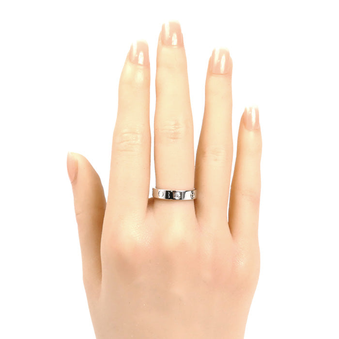 CARTIER カルティエ K18WG ホワイトゴールド ミニラブ 1Pダイヤ リング・指輪 B4050552 ダイヤモンド 12号 52 4.8g レディース【中古】【美品】