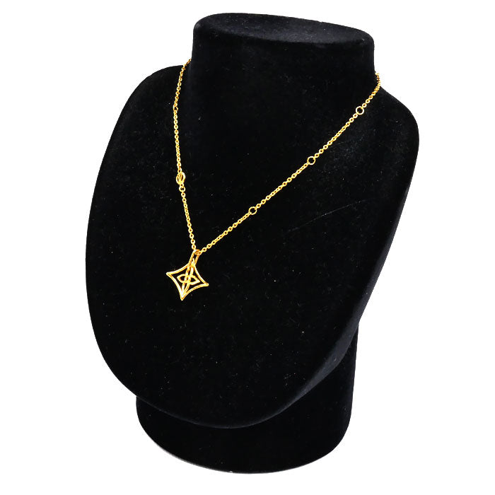 LOUIS VUITTON ルイ・ヴィトン メタル モノグラム コリエ・LV ツイッギー ポインテッドフラワー ネックレス M00980 CB0273 34~41cm レディース【中古】