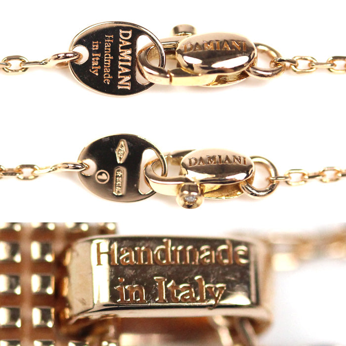 Damiani ダミアーニ K18PG ピンクゴールド メトロポリタン クロス 1Pダイヤ ネックレス ダイヤモンド 8.0g 40/45cm レディース【中古】