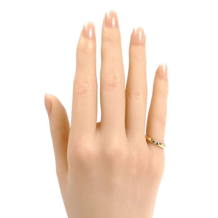 TIFFANY&Co. ティファニー K18YG イエローゴールド Tトゥルーバンド リング・指輪 67134583 ダイヤモンド 7号 2.9g レディース【中古】