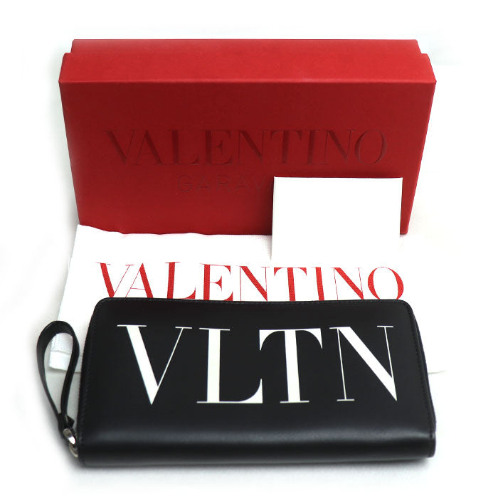 Valentino Garavani ヴァレンティノ・ガラヴァーニ 長財布 ラウンドファスナー ブラック 2Y2P0570 ユニセックス【中古】