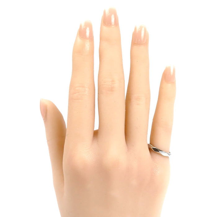 Boucheron ブシュロン Pt950プラチナ ファセット ミディアム リング・指輪 JAL00014 6号 46 4.2g レディース【中古】【美品】