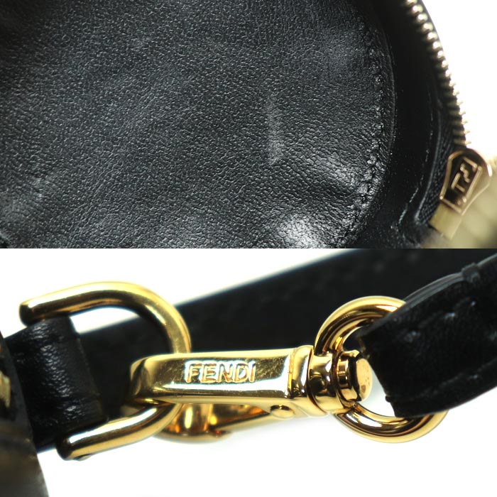 FENDI フェンディ ズッカ パッカブル エコバッグ ポーチ エコバック ブラウン ブラック 7AR730 レディース【中古】【美品】