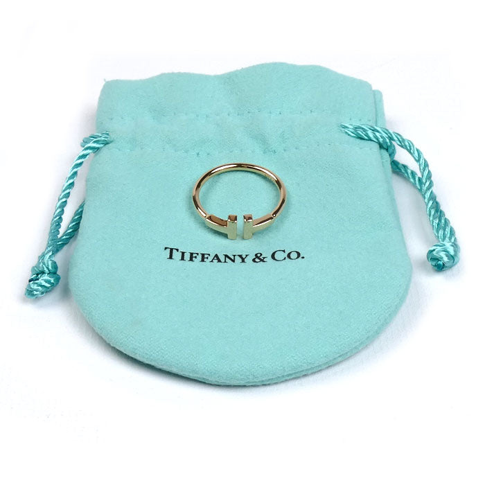TIFFANY&Co. ティファニー K18PG ピンクゴールド Tワイヤー リング・指輪 60147380 16号 3.0g レディース【中古】【美品】