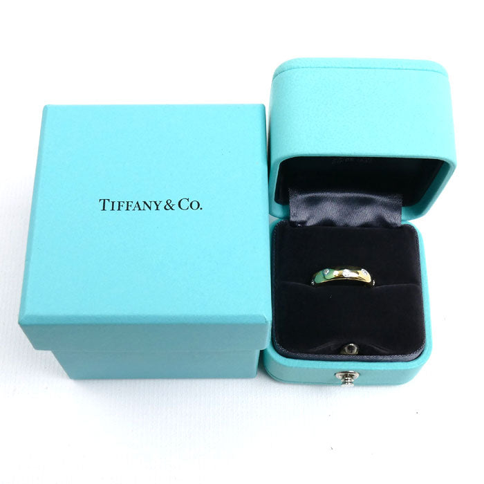 TIFFANY&Co. ティファニー K18YG イエローゴールド Pt950プラチナ ドッツ ダイヤ リング・指輪 ダイヤモンド 6.5号 3.9g レディース【中古】