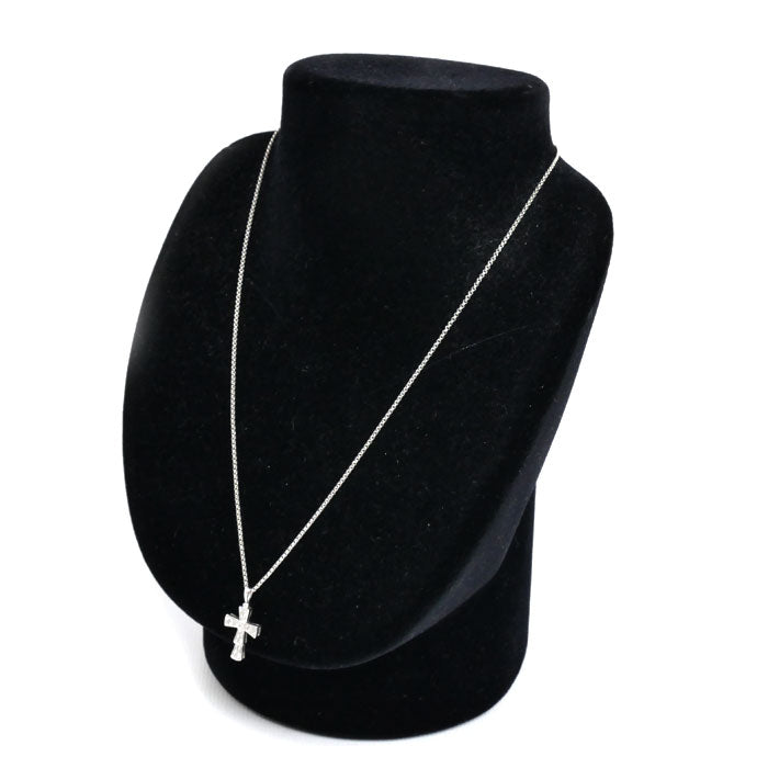 BVLGARI ブルガリ K18WG ホワイトゴールド セルペンティ クロス スモール ネックレス ダイヤモンド 6.6g 41/44.5/49cm レディース【中古】