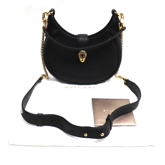 BVLGARI ブルガリ セルペンティ エリプス 2Wayショルダーバッグ ブラック 292051 IC レディース【中古】【美品】