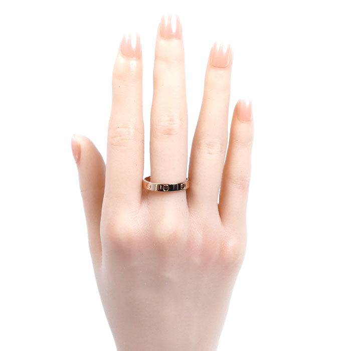 CARTIER カルティエ K18PG ピンクゴールド ミニラブ リング・指輪 B4085262 21.5号 62 3.6g レディース【中古】【美品】