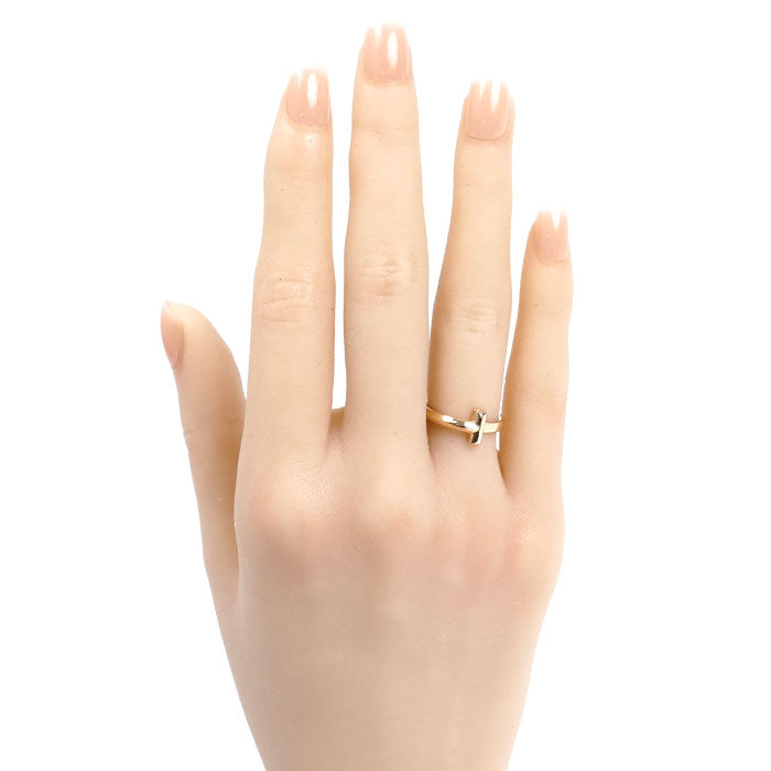 TIFFANY&Co. ティファニー K18PG ピンクゴールド Tワン リング・指輪 67797272 6号 3.6g レディース【中古】
