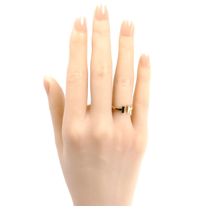 TIFFANY&Co. ティファニー K18PG ピンクゴールド Tワイヤー リング・指輪 60147389 7号 2.9g レディース【中古】
