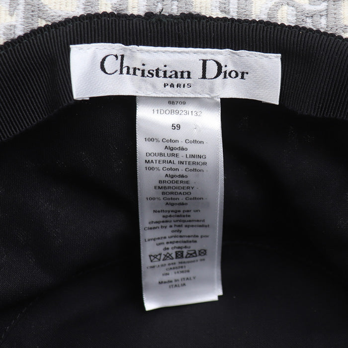 Dior ディオール トロッター オブリーク バケットハット ハット アイボリー/グレー 11DOB923I132 ユニセックス【中古】【美品】
