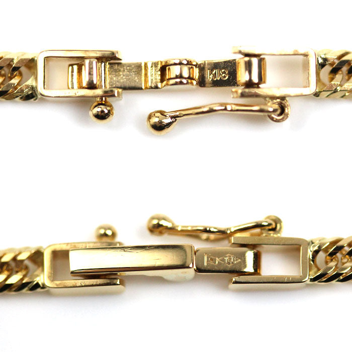 K18YG イエローゴールド アンクレット 喜平12面トリプルカット 6.3g 23cm ブレスレット ユニセックス【中古】