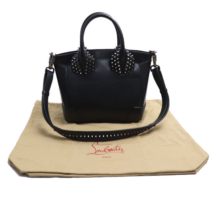 Christian Louboutin クリスチャンルブタン エロイーズ スモール スタッズ 2Wayショルダーバッグ ブラック 1165154 レディース【中古】
