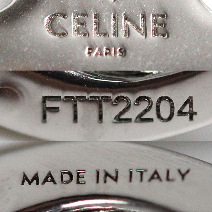 CELINE セリーヌ 真鍮 クリスタル トリオンフ ラインストーン ピアス 460GC6BZI.36SI レディース【中古】