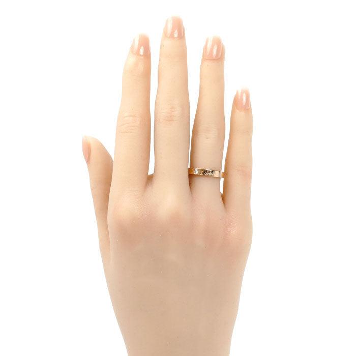 CARTIER カルティエ K18PG ピンクゴールド Cドゥ カルティエ ウェディング 1Pダイヤ リング・指輪 B4086449 ダイヤモンド 9号 49 3.5g レディース【中古】【美品】
