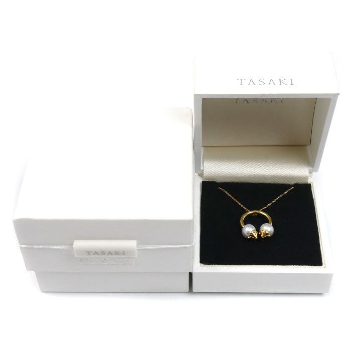 TASAKI タサキ K18YG イエローゴールド リファインドリベリオン パール ネックレス パール約7.0mm 5.6g 40~45cm レディース【中古】