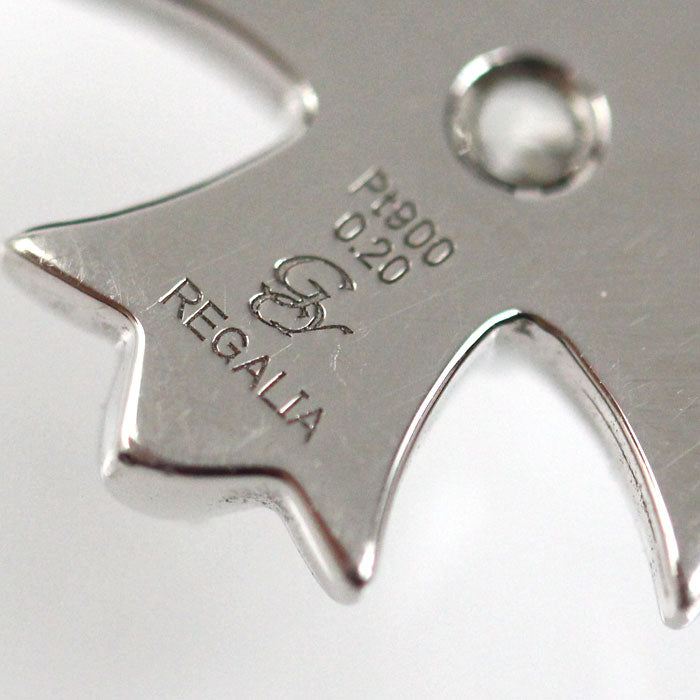 ゆきざき Pt900プラチナ レガリア クロス ペンダントトップ YMR16.12.2.5 ダイヤモンド0.20ct 3.5g ユニセックス【中古】